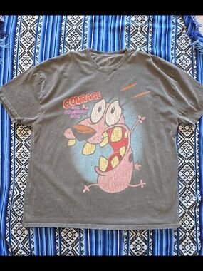 Culture Kings Courage The Cowardly Dog Distressed Graphic Tee XXL